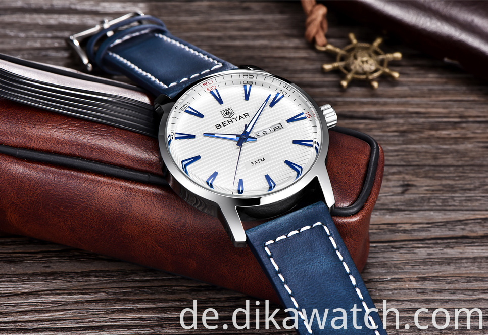 Neue Luxusmarke BENYAR Uhren Männer Leder Quarzuhr Reloj Hombre Sportuhr Fashion Week Datum Uhr Männlich relogio Masculino